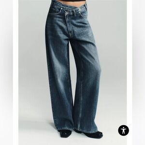 Zara Blue Wide Leg Jeans